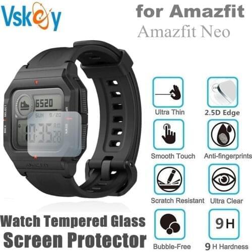 100pcs Tempered Glass for Amazfit NEO Screen Protector Round Smart Watch Anti-Scratch Protective Film