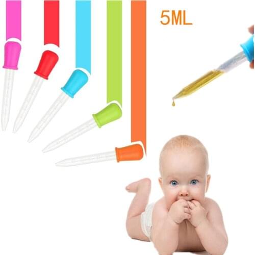 3pcs Silicone Pipette Liquid Food Dropper Plastic Baby Feeding Medicine Dropper Spoon Burette Infant Utensils Baby Dropper Medic