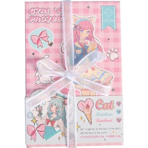 30 Pcs/Set Girls Dream Project Postcard DIY Cartoon Girl Greeting Cards Message Blessing Card Gift Stationery