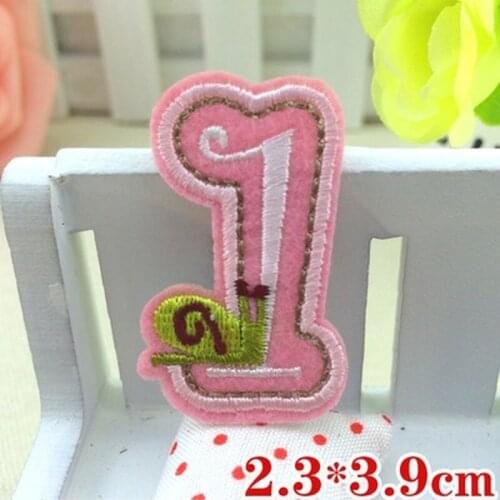 50pcs/lot Digital Cloth Stickers Embroidery Patches Letters Clothing Decoration Accessories Diy Iron Heat Transfer Applique