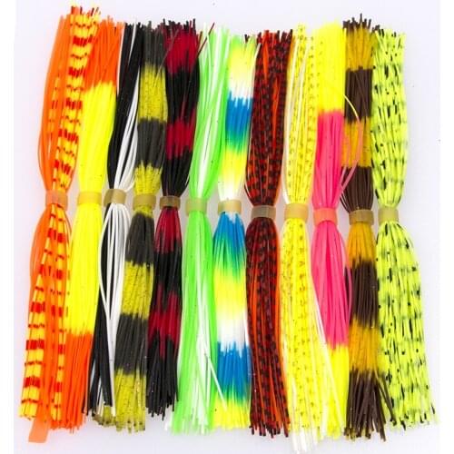 6 Bundles/Bag multiple colour Silicone Skirts for Spinner bait Rubber Jig Lures Squid Snapper Jigging Fishing Lure Accessories