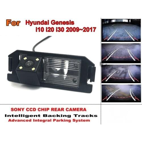 Car Intelligent Parking Tracks Camera HD Back up Reverse Camera Rear View Camera For Hyundai Genesis i10 i20 i30 2009~2017