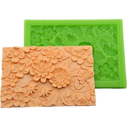 Large Flowers Sugarcraft Chocolate Silicone Molds wedding fondant cake border decorative silicone mold diy baking tools