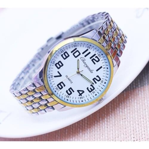 New summer men boys oldmen digital stainless steel quartz watches men fashion father holiday gifts watches clock business watch