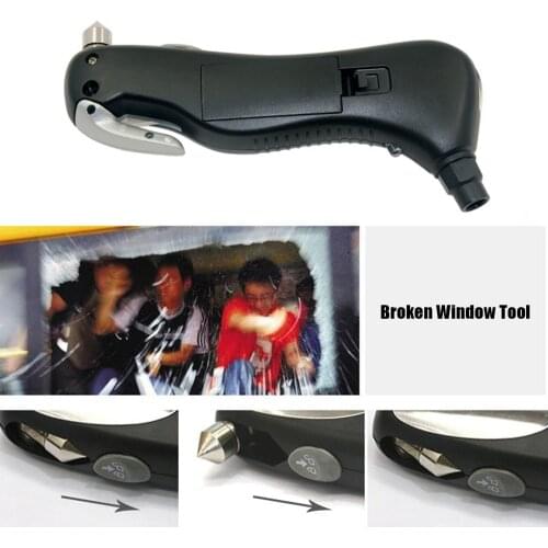 Digital Tire Pressure Gauge Digital Tire Inflator Tire Tester Meter Seatbelt Cutter Emergency Hammer Flashlight