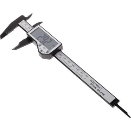 Digital Caliper Waterproof IP54 Large LCD Screen Carbon Fiber Vernier 0-150mm 6"