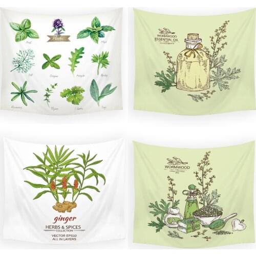 Ginger flower leaves boho home decor wall tapestry wall tapestry forest hanging cloth wall decor tapestry psychedelic bohemian