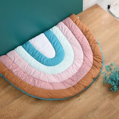 Childrens crawling mat 2021 new ins wind rainbow semicircle floor mat living room bedroom anti-fall game mat kids play room