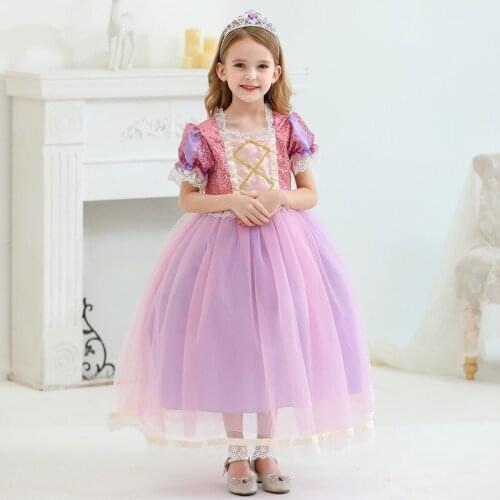 Height 90-150cm Snow White Series Child Girl Baby Princess Dress Anime Cosplay Costume Halloween Childrens Birthday Gift