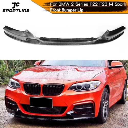 For BMW 2 Series F22 F23 M Sport Coupe Convertible 2013 - 2017 Carbon Fiber / FRP Front Bumper Lip Spoiler Splitters