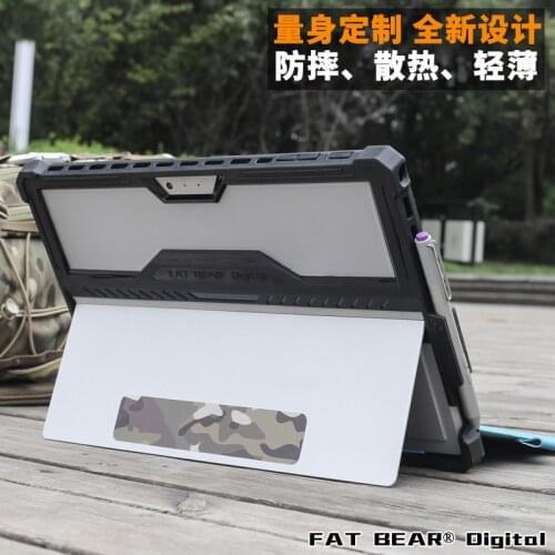 [for Microsoft Surface Pro 7 /Pro 6/Pro 5/Pro 2017/Pro 4 /Pro]FATBEAR Tactical Military Grade Rugged Shockproof Armor Case Cover
