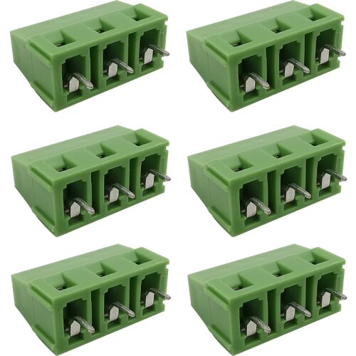 KF128 Pitch 7.5mm 3Pin PCB Mount Screw Terminal Block Connector Green Straight Pin KF128-7.5 3P Splice Terminals 300V/10A