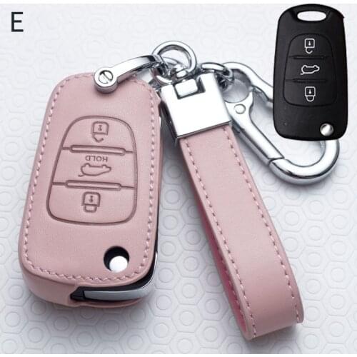 Leather Car Key Case Cover for Hyundai I30 IX35 Accent I20 Sonata for Kia K2 K5 Sportage L811 Sorento Key Case Protect