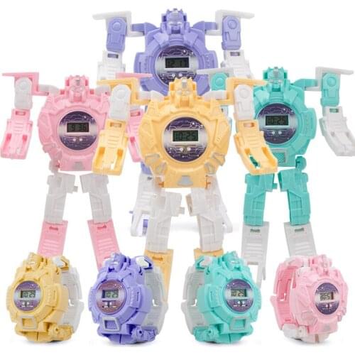 Creative deformation toy King Kong robot electronic watch children gift boy girl toy Personalized baby shower souvenir vip link