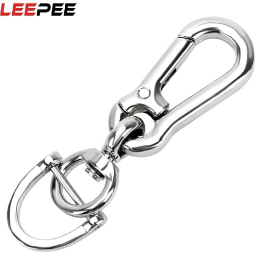 LEEPPEE Alloy Gourd Buckle Keychain Auto Accessories Key Chain Car Keyring Carabiner Horseshoe Buckle Key Holder Key Ring