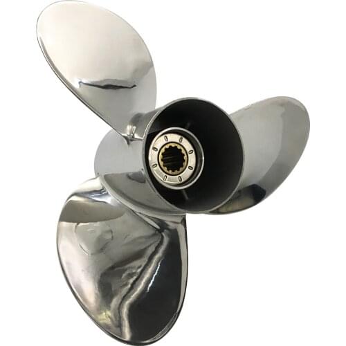 Boat Propeller 11.6x11 for Tohatsu 40HP-50HP 3 Blades Stainless Steel Prop SS 13 Tooth RH OEM NO: 3T5B64523-1 11.6x11