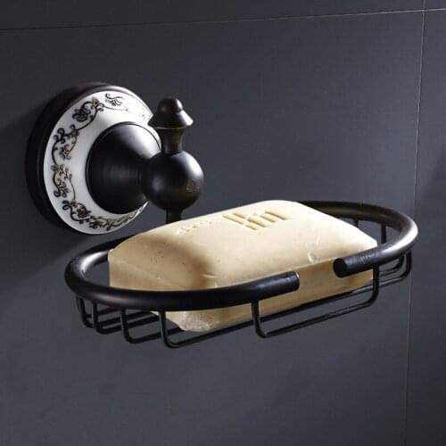 Fashion Antique Brass Soap Dish Pure Copper Bathroom Soap Basket Bathroom Accessories Hardware Soap Dish For Liquid Soap