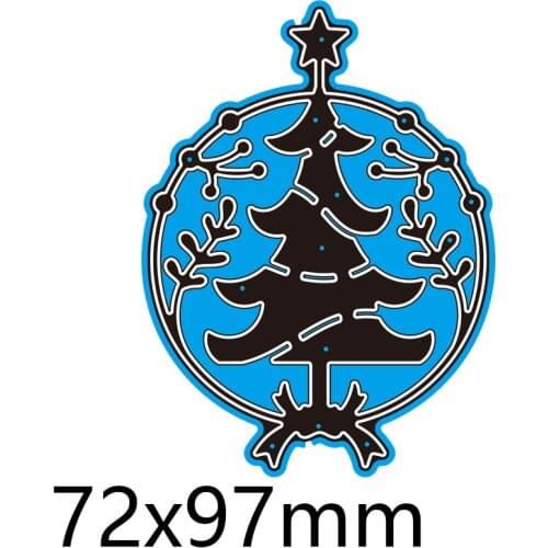 Metal Cutting Dies Christmas Tree Decoration New Scrapbook Decoration Template Embossing DIY Paper Card Craft 72*97mm