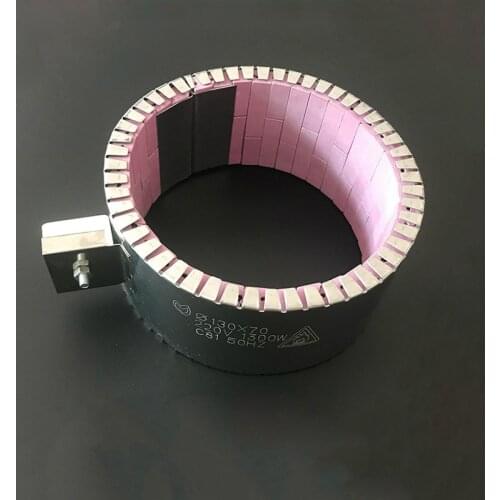 1300W 220V 130X70mm Red Ceramic Band Heater Heating Enclosing for Batteries Max Temperature 1200 Celsius Degree