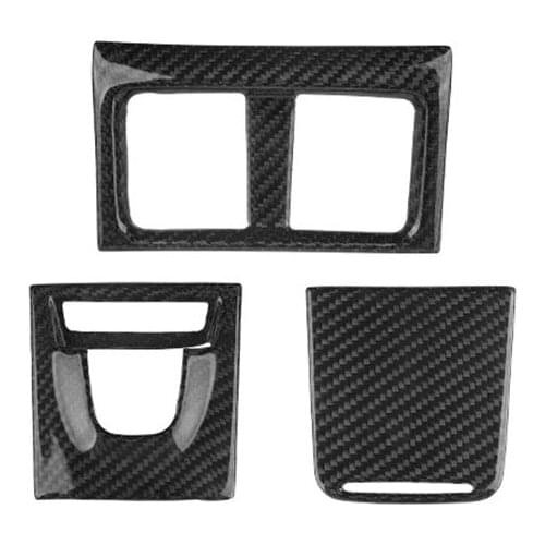 3pcs Real Carbon Fiber Black Car Gear Panel Sticker Cover Moulding Trim for Porsche Macan 2014-2020 Interior Styling