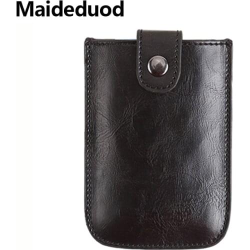 Maideduod 2018 New Men Credit Card Holder Fashion PU Leather Card Holder With RFID Card Case Drawing Type Mini Card Wallet