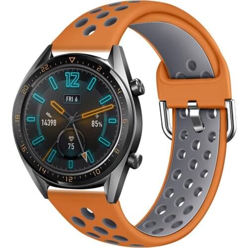 22mm Watch Strap Band for Huawei GT 2 silicone sports watch of Huawei GT galaxy 46mm watch gear S3 46mm Replacement Wrist Strap