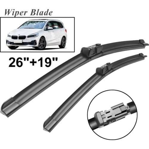Okowiper RHD & LHD Front Wiper Blades For BMW 2 Series Gran Tourer F46 Windshield Windscreen Front Window 26"+19"