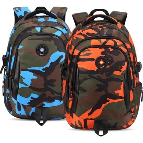 Waterproof Nylon Children School Bags for Girls Boys Schoolbag Camouflage Printing Backpack Kids Bag mochila escolar menino