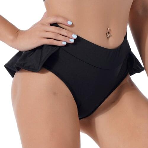 Black Women Ruffle Trim Stretchy Sport Shorts Female Gym Yoga Workout Active Fitness Pure Color Elastic Waistband Running Shorts