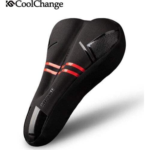CoolChange Bicycle Seat Cushion Silicone Comfortable MTB Bike Seat Saddle Sponge Cover Cushion Cycling Seat Mat Pad Men Women
