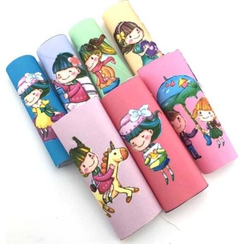 Pretty New Cartoon Cotton Linen Fabric canvas Cartoon fabric telas Patchwork tissue for sewing bag Cushions