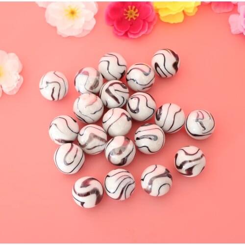 20 Pieces of 25mm Tiger Stripes Glass Marbles, Kids Traditional Ball Game Toy Vase & Fish Tank Decoration
