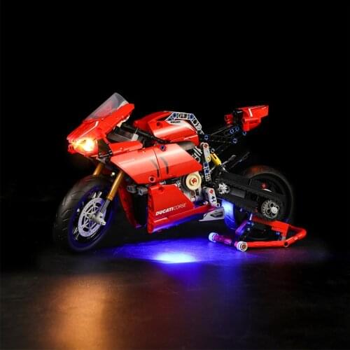 USB Powered LED Lighting Kit For Motorcycle 42107 Brain-Training Toy (Only LED Light, No Block Kit)