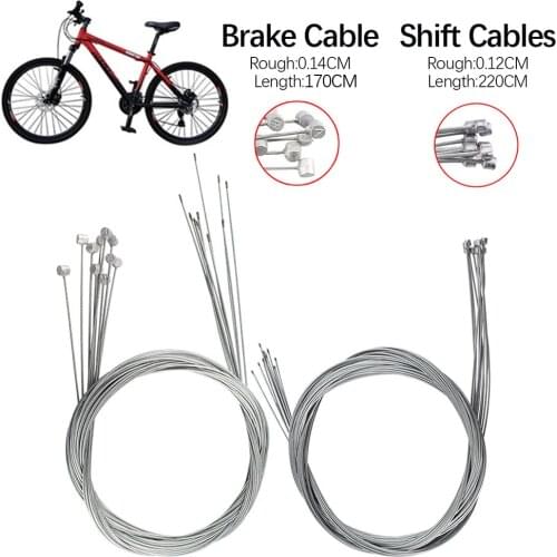 10Pcs 2M Mountain Bike Brake Cable Bicycle Brake Line Shifter Gear Cable Wire For MTB Mountain Road Bikes Bicycle Accessories