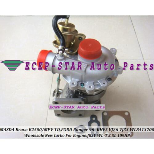 RHF5 VJ26 VJ33 WL84 8971228843 VC430089 TURBO Turbocharger For MAZDA Bravo B2500 MPV For FORD Ranger Engine J82Y WL-T 2.5L 109HP