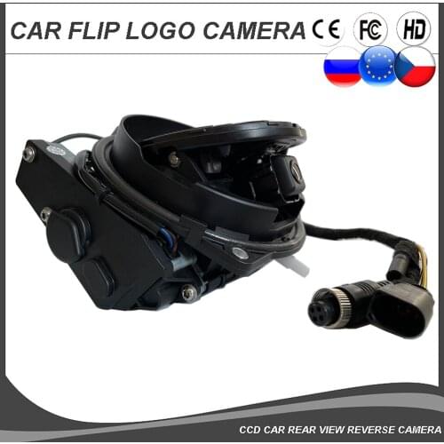 Smart Flip Emblem Logo Car Rear View Reversing Camera Parking EOS for VW Polo Golf MK5/6/7/8 B6 B7 B8 Passat cc Bettle T-ROC CCD