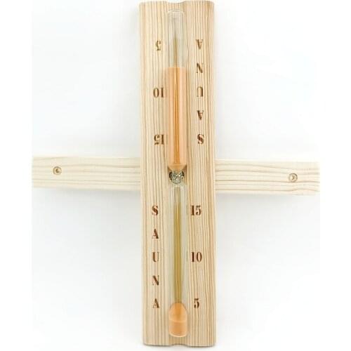 Sauna Time Wooden Sauna Accessory Sand Timer Hourglass Clock Sauna-Accessory Hourglass 15-Minute Wood Countdown High-Quality