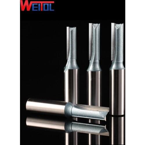 Weitol free shipping 1pcs Metric two/double straight bit wood engraving cutter for cutting MDF/PVC/solid wood