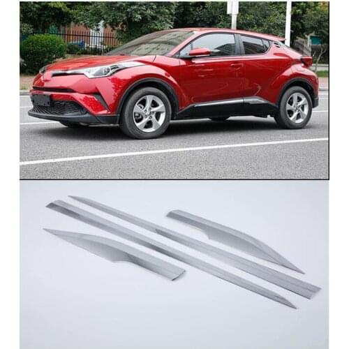 Bright Style For Toyota C-HR CHR 2016 2017 ABS Side Door Body Lid Frame Cover Decoration Trim 4 Pcs / Set
