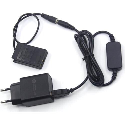 QC3.0 USB Charger + USB Cable + EP-5E EP5E DC Coupler EN-EL22 ENEL22 Dummy Battery for Nikon 1 J4 S2 1J4 1S2