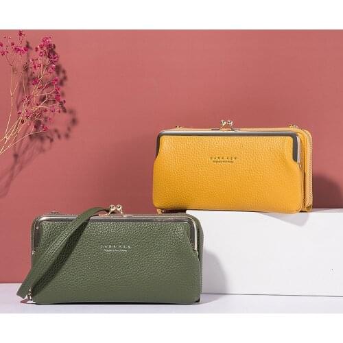 Ladies Multi-function Single Shoulder Bag Women Large Capacity Soft Leather Waterproof Mobile Phone Purse Female Messenger Bag