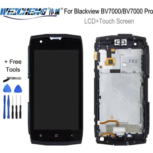 New Touch Screen LCD Display For Blackview BV7000 BV7000 Pro Digitizer Assembly With Frame Replacement Parts lcd sensor Tool