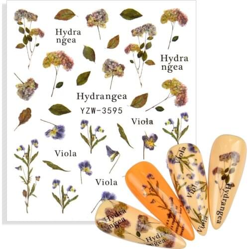 1pcs Nail Water Transfer Decal Stickers Flower Leaf Tree Green Simple Styles DIY Slider For Manicuring Nail Art Watermark Tattoo