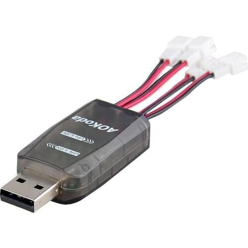 1pcs AOKoda CX405 4CH Micro USB Battery Charger Support 1S LiPo/LiHv 4.2V/4.35V Battery For RC Helicopter Airplane Toys Drone