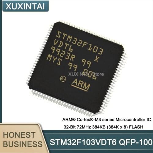 10Pcs/Lot STM32F103VDT6 STM32F103 ARM® Cortex®-M3 series Microcontroller IC 32-Bit 72MHz 384KB (384K x 8) FLASH
