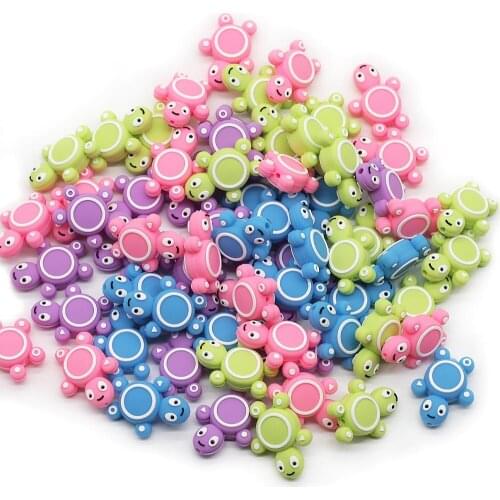 100Pcs/lot Baby Silicone Turtle Molars Newborn Necklace Accessorie Food Grade Silicone Baby Oral Teething Molar DIY Products