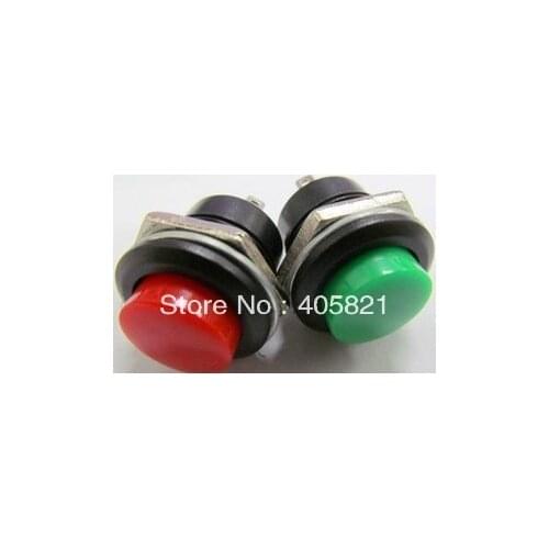 16MM OFF-(ON) Push Button Switch R13-507 Momentary Push Switch,Button color red,green,black