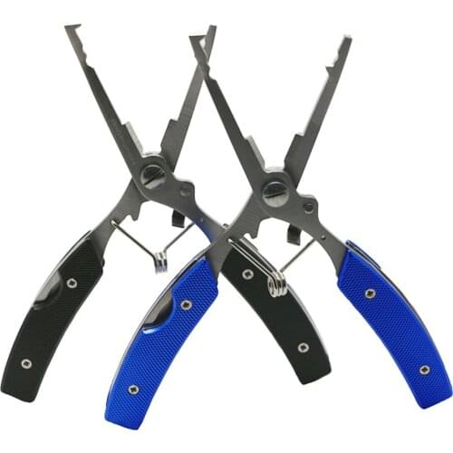 ANGRYFISH Hot Sale Fishing Tools Aluminum Hand Cut Line Hook Lure Bait /Scissors Fishing Plier Black L4