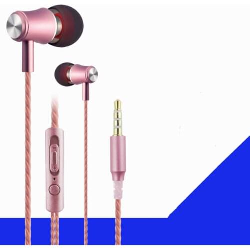 Crystal bead wire headset mobile phone universal smart headset