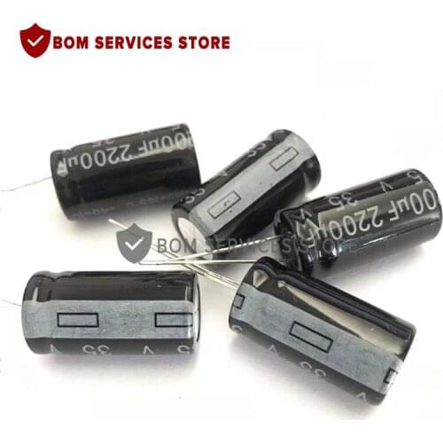 Fast Delivery 20pcs aluminum electrolytic capacitor 2200uf 35V 13*25mm